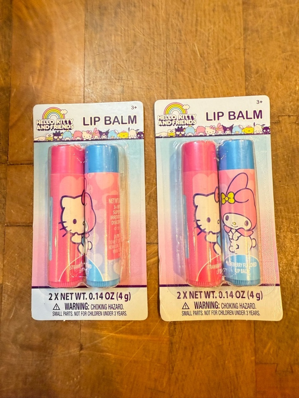 Hello Kitty Pink and Blue Lip Balm Duo